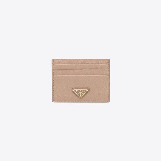 프라다 사피아노 트라이앵글 카드 지갑 (파우더핑크) 1MC025 QHH F0236