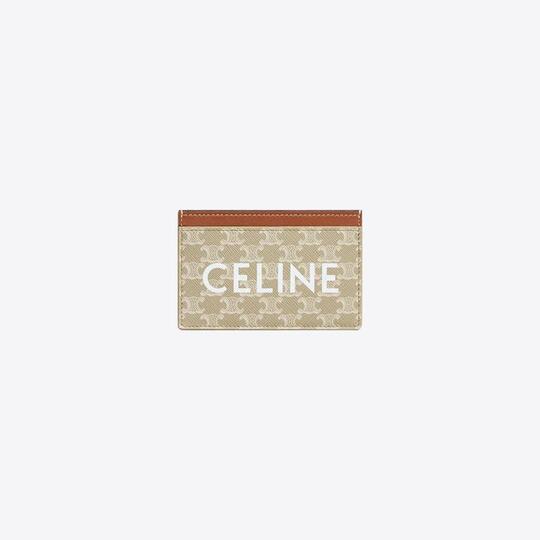 셀린느 CELINE 프린트 트리오페 캔버스 카드지갑 (그레주) 10B702FI9 02GR