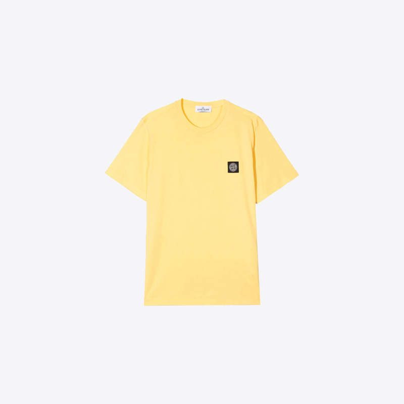 스톤아일랜드 키즈 로고패치 라운드 반팔 티셔츠 (옐로우) 20147 V0030